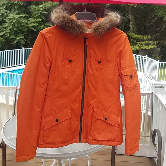 tommy hilfiger parka orange
